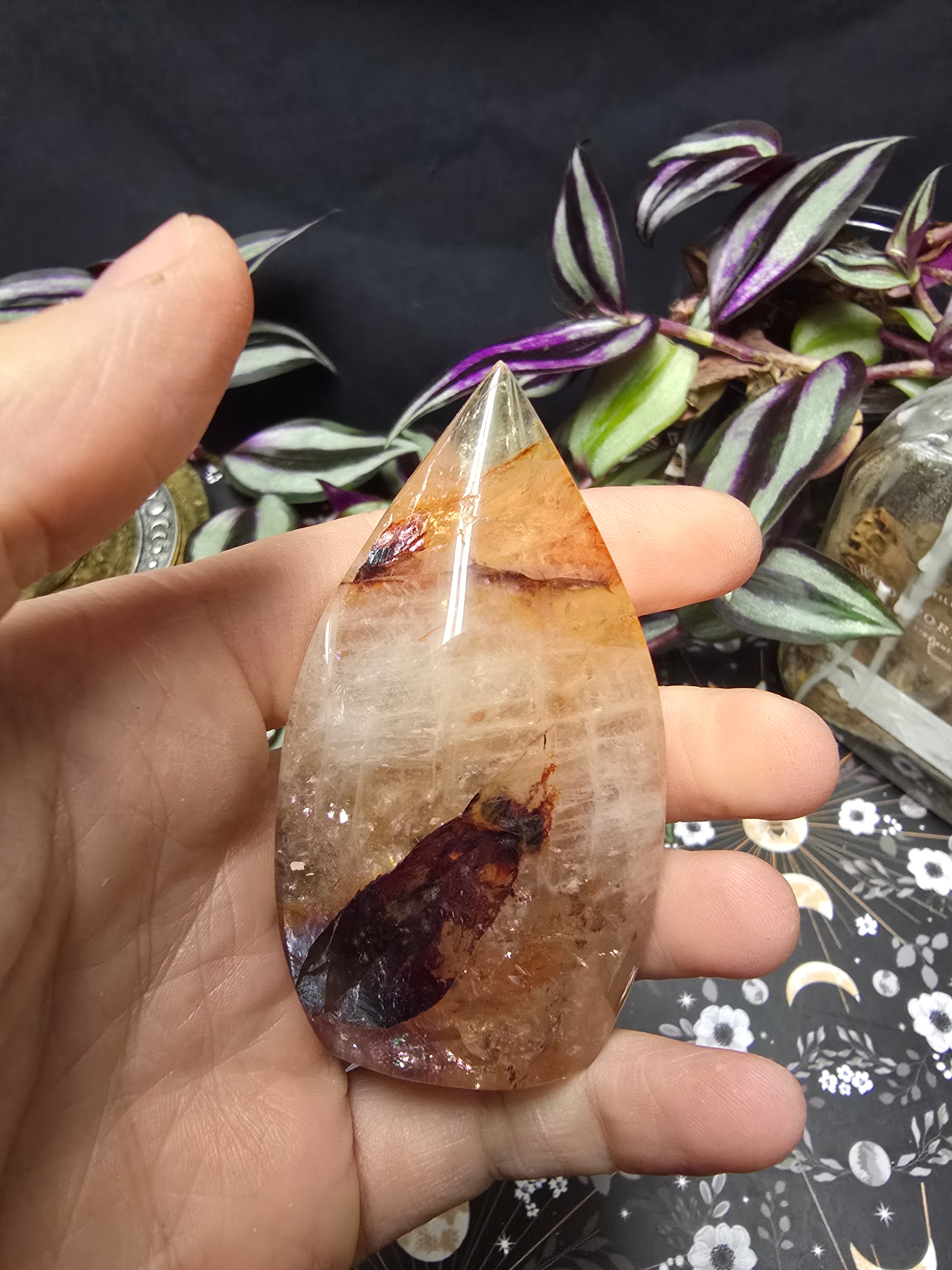 Fire Quartz-Teardrop